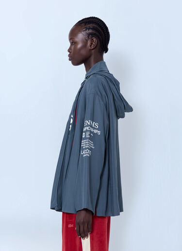 Lacoste Runway Oversized Hooded Print Shirt Grey lac0266015