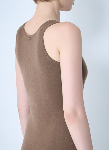 Knitted Wool Midi Dress Max Mara Knitted Wool Midi Dress Brown max0261022