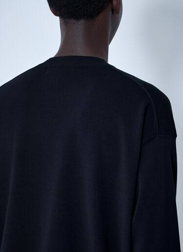 Comme des Garçons Homme Logo Print Cotton Sweater Black cdh0160006