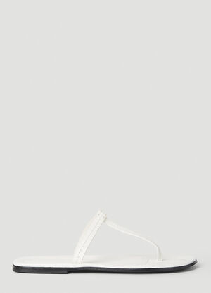 TOTEME T-Strap Sandals White tot0252019