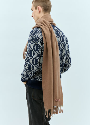 Acne Studios 流苏羊毛围巾 棕色 acn0355012