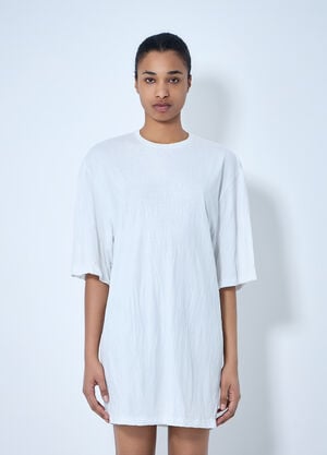 TOTEME Oversized Cotton T-Shirt Dress White tot0264021