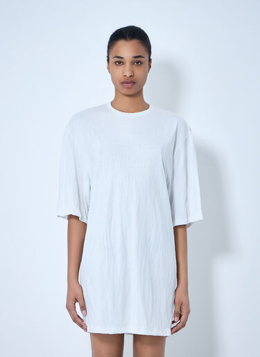 TOTEME Oversized Cotton T-Shirt Dress White tot0264021