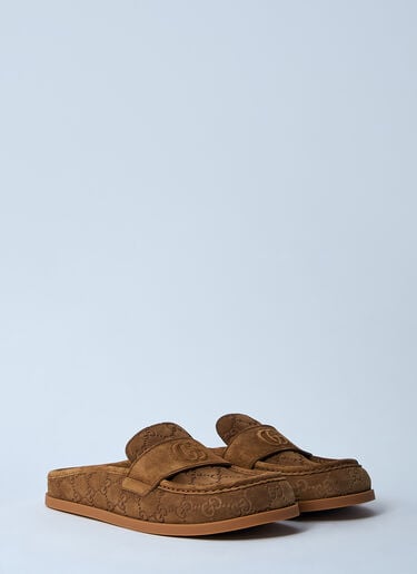 Gucci Sabot With Double G Mules Brown guc0259040