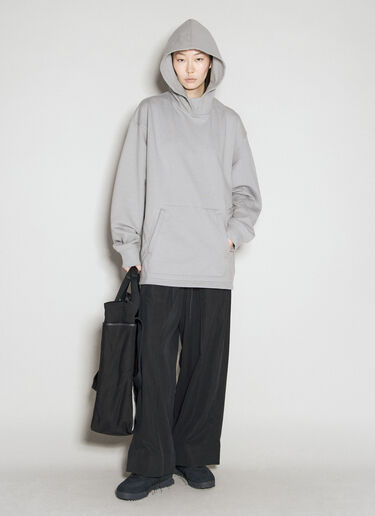 Y-3 Logo Applique Hooded Sweatshirt Grey yyy0356011