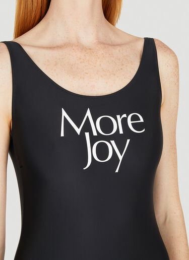 More Joy Logo Print Swimsuit Black mjy0249001