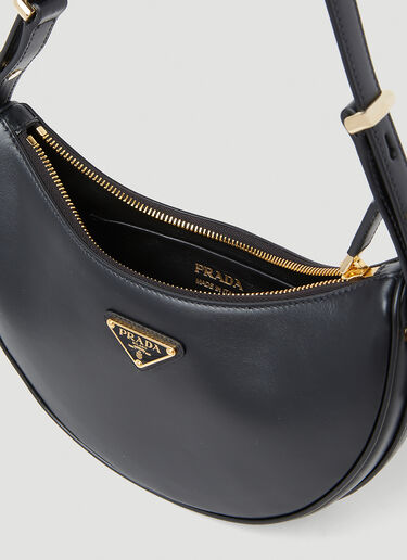 Prada Arqué Leather Shoulder Bag Black pra0254026