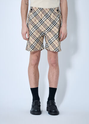 RIER Check Elasticated Shorts Beige rrr0160017