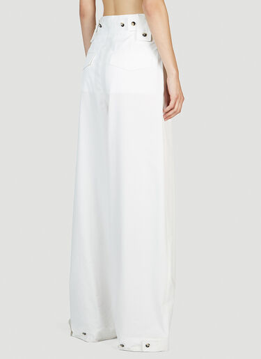 Bottega Veneta Pleated Wide Leg Pants White bov0251111
