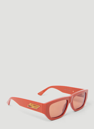 Bottega Veneta Bolt Rectangular Sunglasses Orange bos0353003