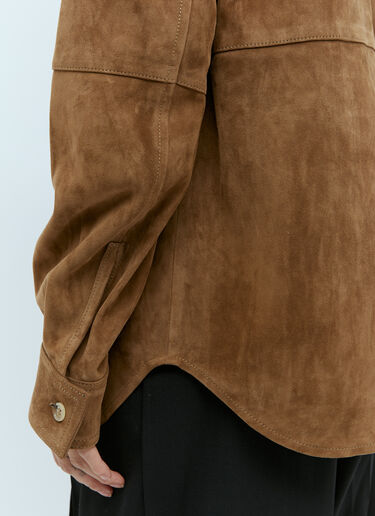 TOTEME Soft Suede Shirt Brown tot0256003