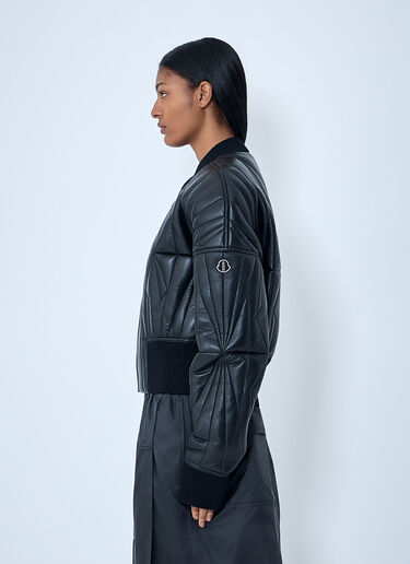 Moncler x Rick Owens Geocamo Cropped Quilted Bomber Jacket Black mcs0363009