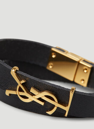 Saint Laurent Opyum Double Wrap Bracelet Black sla0346004