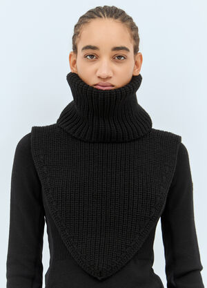 Moncler Grenoble Logo Patch Neckwarmer Black mog0258014