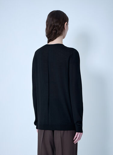 Rick Owens V Neck Pull Knit Black ric0263039