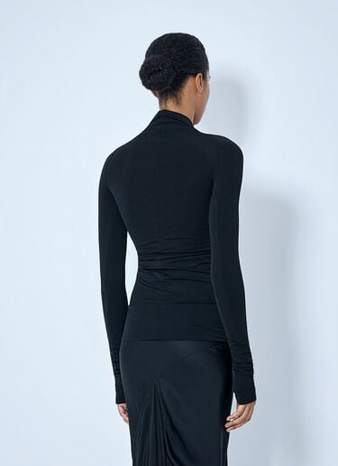 LN-CC® - Rick Owens: Jersey LS Prong Top - Black Rick Owens Jersey LS Prong Top Black ric0265031