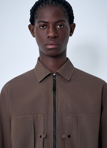 Logo Patch Jacket Stone Island Logo Patch Jacket Brown sto0164040