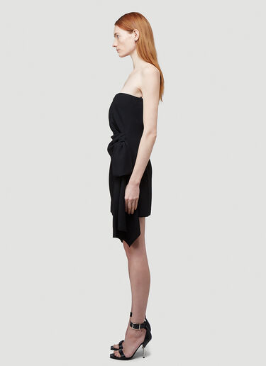 Saint Laurent Strapless Side-Knot Mini Dress Black sla0243003