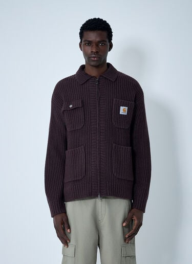 Chore Knit Cardigan Carhartt WIP Chore Knit Cardigan Brown wip0162005