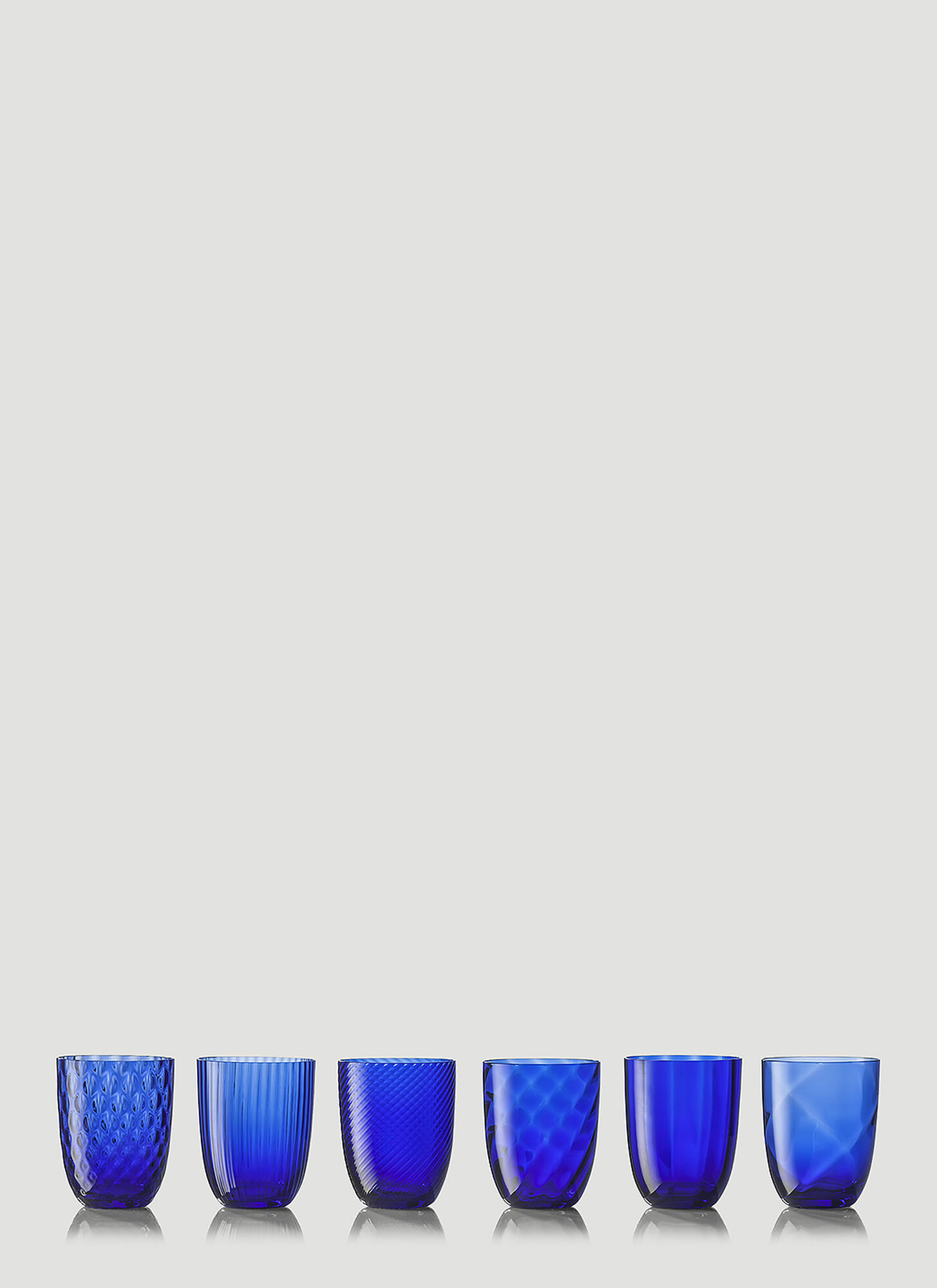 Nasonmoretti Set Of Six Idra Water Glass In Blue
