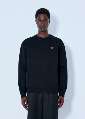 Prada Technical Cotton Sweatshirt Black pra0166006