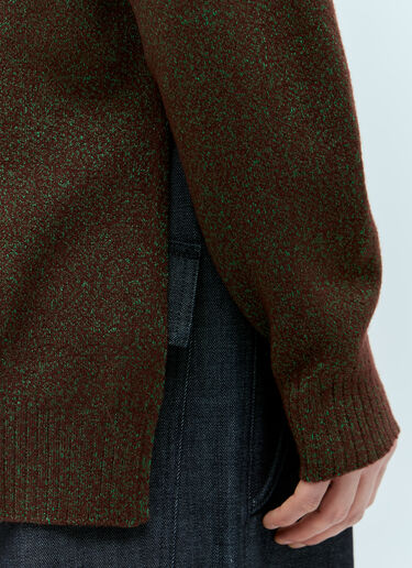 Oversized Wool-Blend Sweater Jil Sander Oversized Wool-Blend Sweater Brown jil0155011