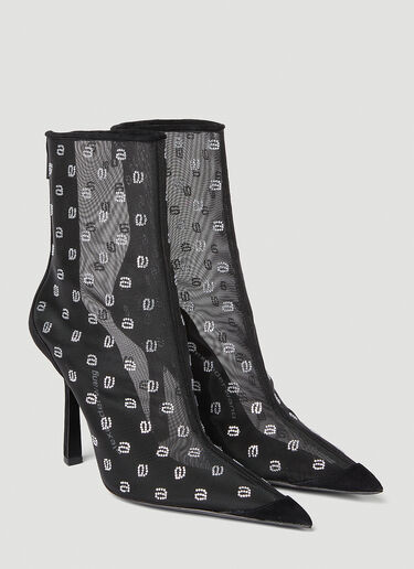 Alexander Wang Delphine Crystal Boots Black awg0252019