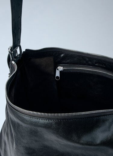 Lemaire Belted Hobo Shoulder Bag Dark Brown lem0264024