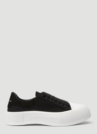 Alexander McQueen Deck Lace-Up Plimsoll Sneakers Black amq0244027