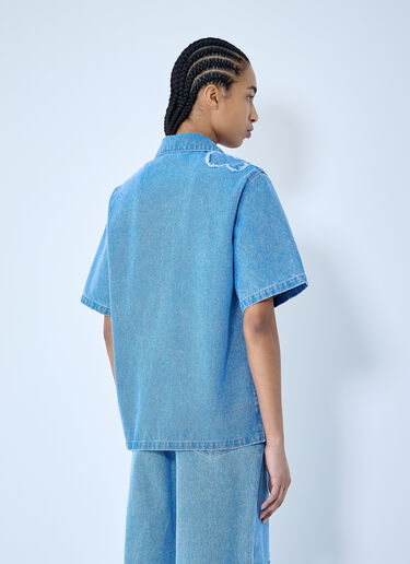 Marni Denim Shirt With Flower Motif Blue mni0259001