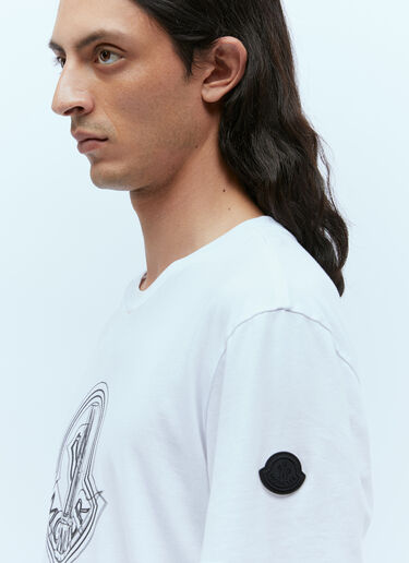 Moncler 徽标印花 T 恤 白色 mon0156023