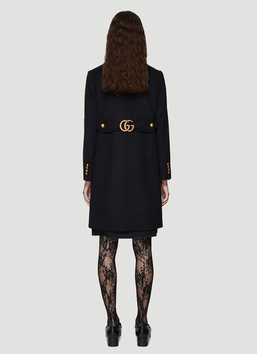 Gucci Classic Tailored Wool Coat Black guc0231108
