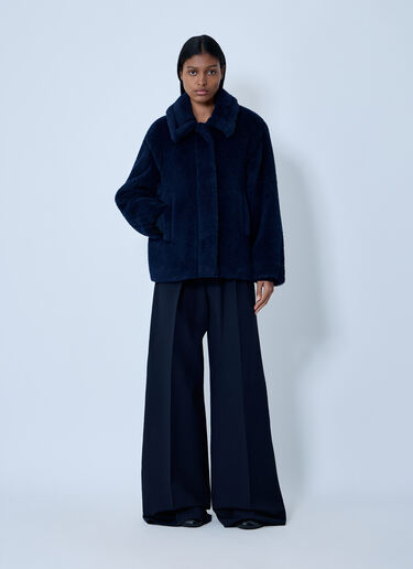Wool-And-Silk-Blend Coat Max Mara Wool-And-Silk-Blend Coat Navy max0263020