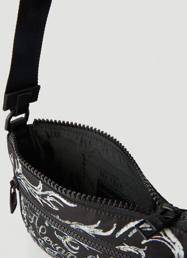 Alexander McQueen Illustrative Logo Crossbody Bag Black amq0148042