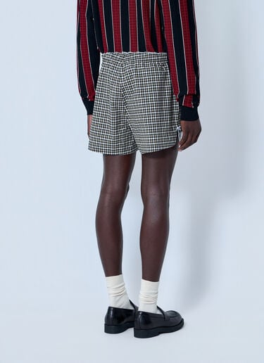 Martine Rose Lace Trim Checkered Shorts Brown mtr0164010
