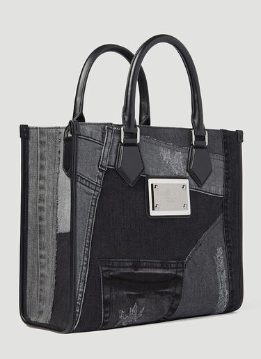 Dolce & Gabbana 小号拼布牛仔托特包 黑 dol0154010