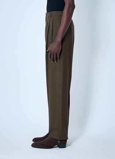 Saint Laurent Wool Tailored Pants Beige sla0159006