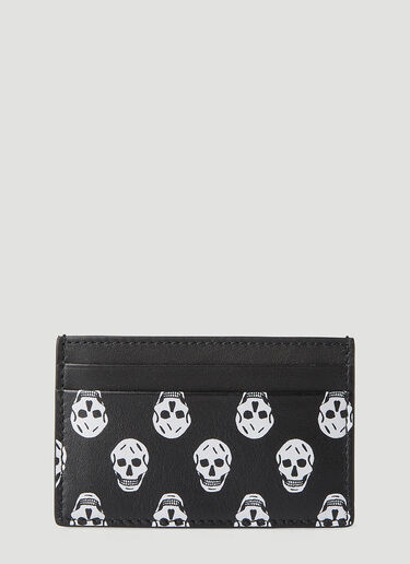 Alexander McQueen Skull Print Card Holder Black amq0148048