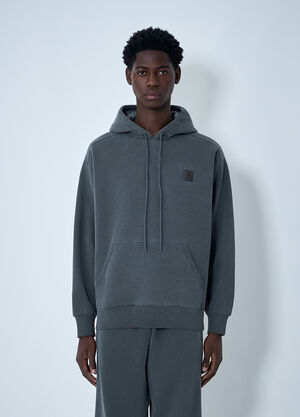 Carhartt WIP Logo Patch Hooded Sweatshirt Black wip0162003