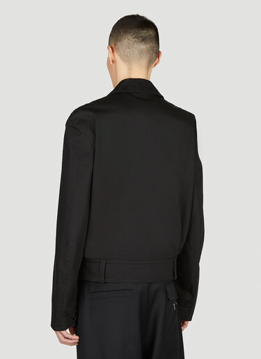 Alexander McQueen Military Cropped Bomber Jacket Black amq0152006