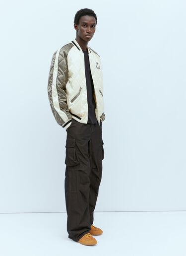 Gosper Down Varsity Jacket Moncler x Palm Angels Gosper Down Varsity Jacket Cream mpa0155002