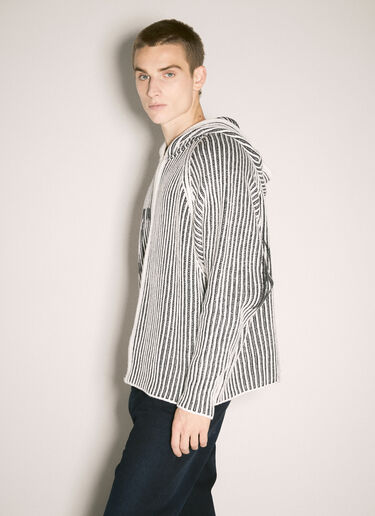 032c Crusader Knitted Hooded Cardigan Grey cee0158022