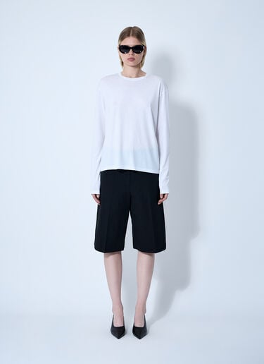 TOTEME Classic Long Sleeve T-Shirt White tot0261070