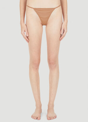 Guess USA Logo Plaque Thong Brown gue0250021