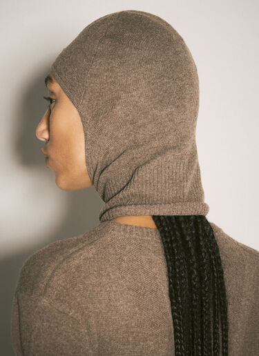 Moncler x Rick Owens Wool And Cashmere Balaclava Brown mcs0358018