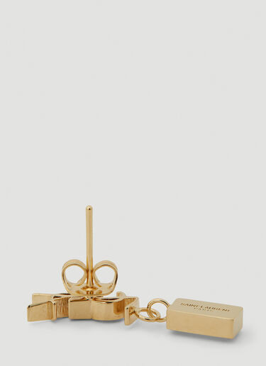 Saint Laurent Cassandre 水晶耳饰 金色 sla0252098