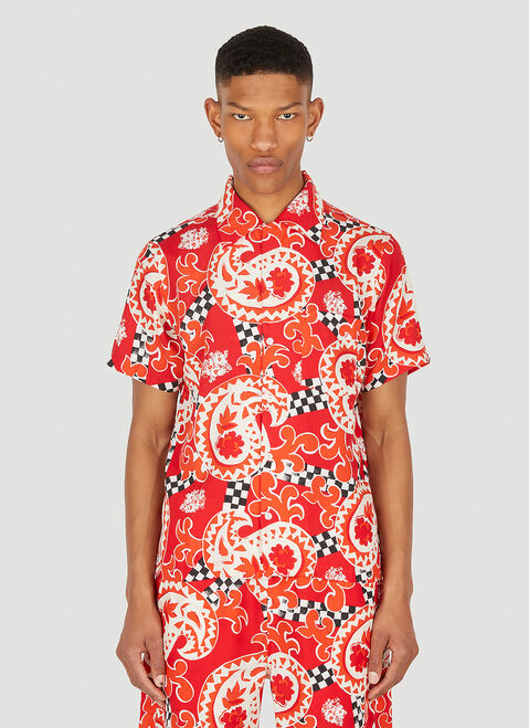 NOMA t.d. Crossed Paisley Summer Shirt ベージュ nma0152002