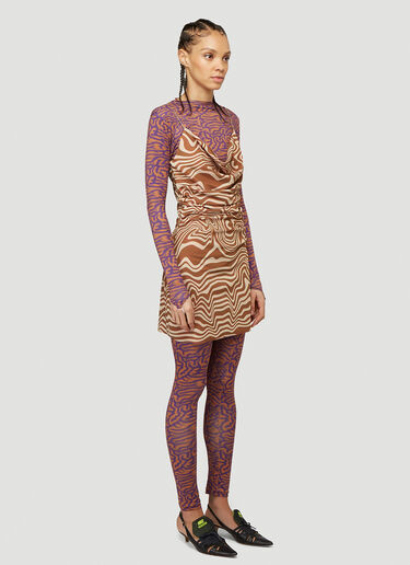 Maisie Wilen Graphic Print Mini Dress Beige mwn0240012