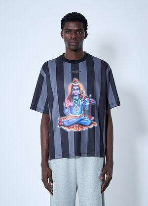Awake NY Logo Motif T-Shirt Black awk0160013