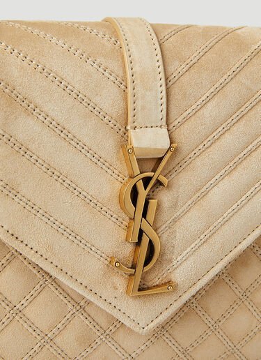 Saint Laurent Envelope Medium Shoulder Bag Beige sla0247181